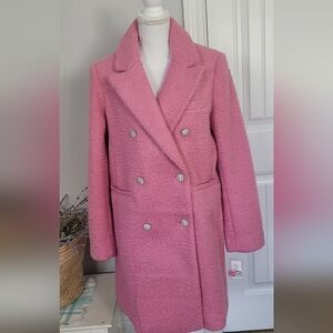 Milly of New York Pink Long Pea Coat